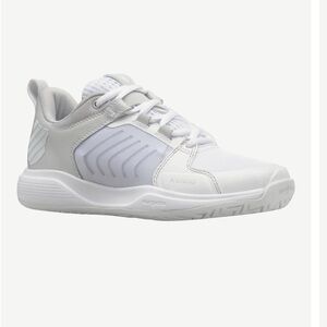 K-Swiss White and Gray Athletic Shoes